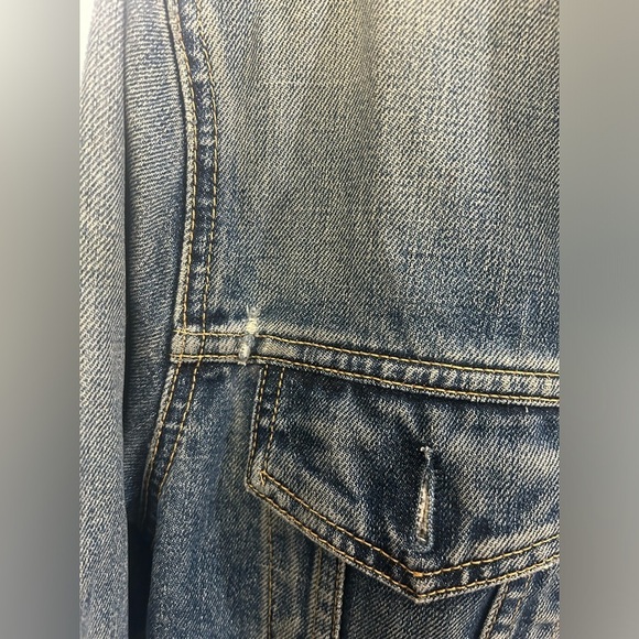 Levi’s Denim Trucker Jean Jacket Men’s Large Blue - Picture 9 of 11